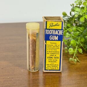 Vintage Penslar Toothache Gum Original Box Pharmacy Dental Advertising